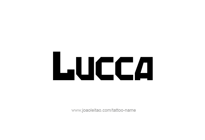 Tattoo Design  Name Lucca   