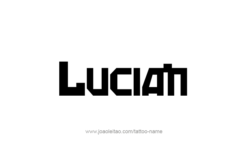 Tattoo Design  Name Lucian   