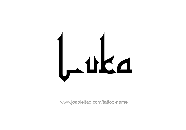 Tattoo Design  Name Luka   