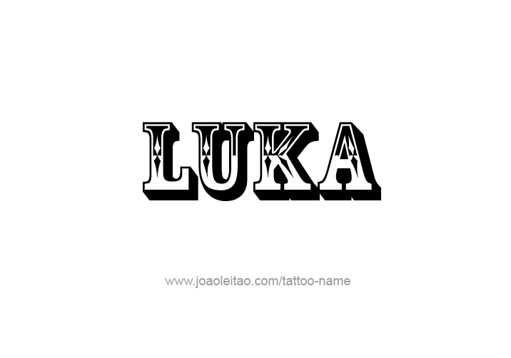 Tattoo Design  Name Luka   
