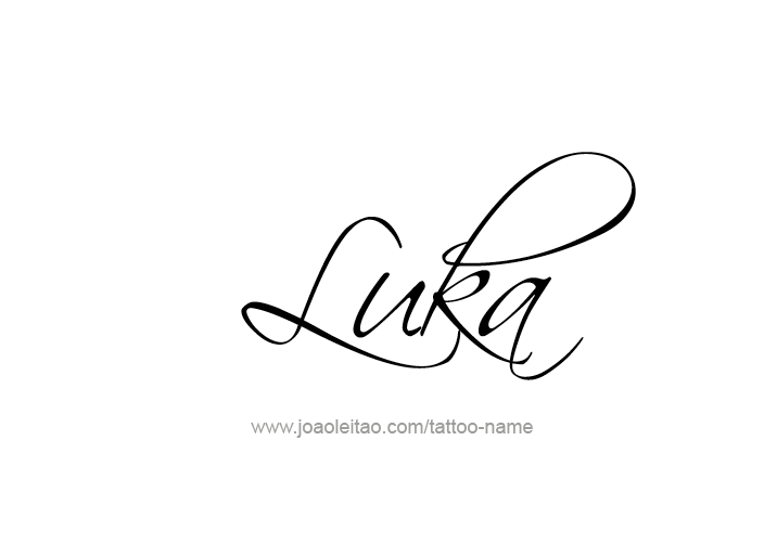 Tattoo Design  Name Luka   