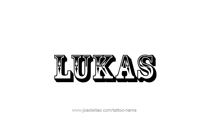 Tattoo Design  Name Lukas   