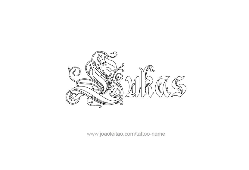 Tattoo Design  Name Lukas   