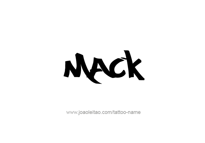 Tattoo Design  Name Mack   