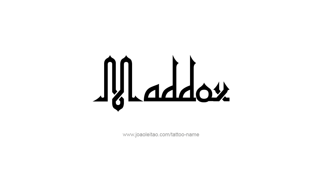 Tattoo Design  Name Maddox   