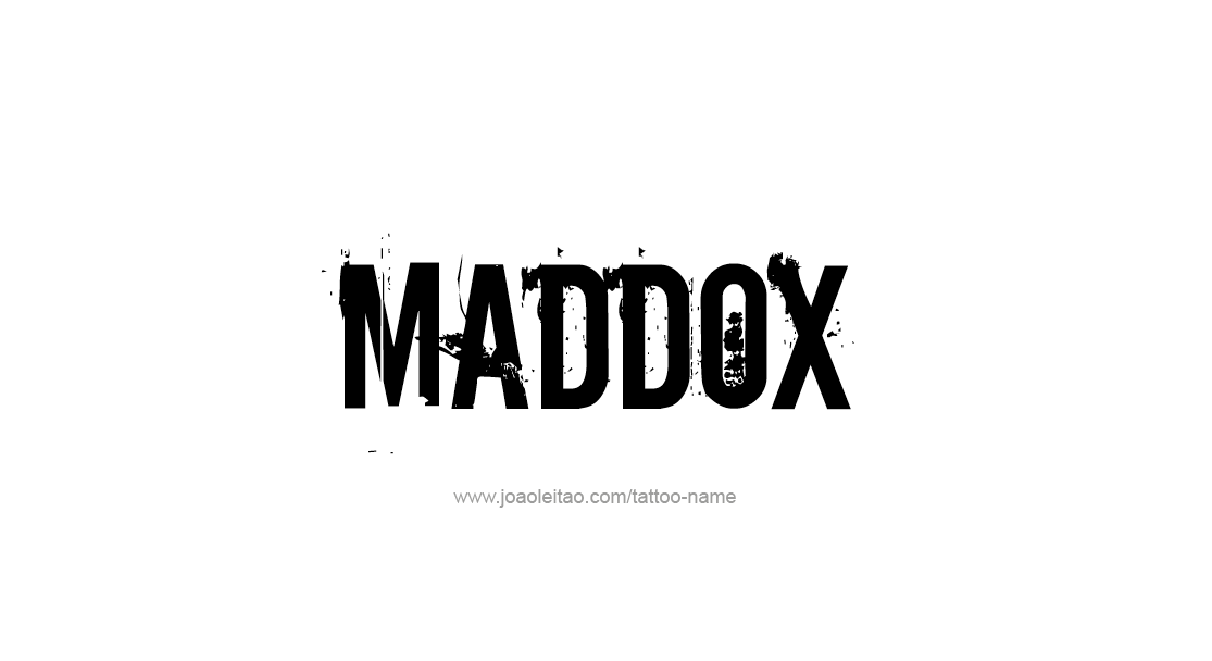 Tattoo Design  Name Maddox   