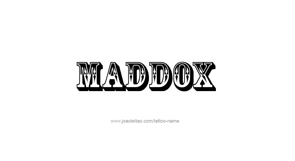 Tattoo Design  Name Maddox   