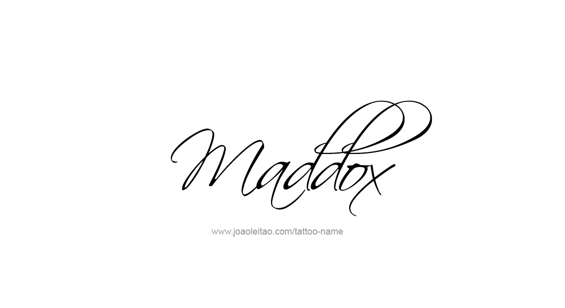 Tattoo Design  Name Maddox   