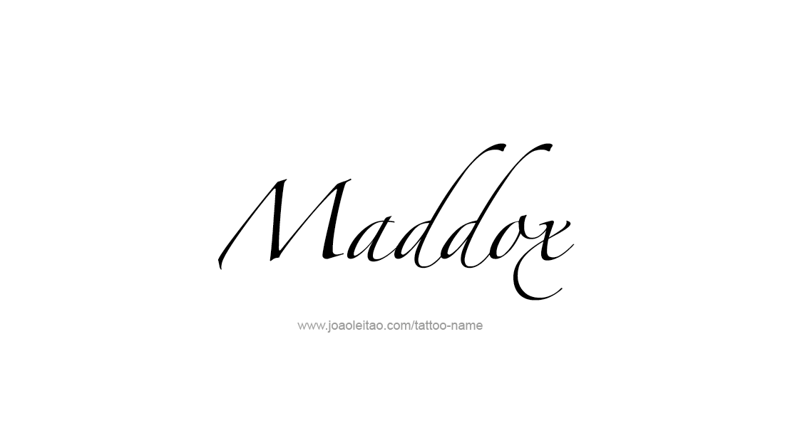 Tattoo Design  Name Maddox   