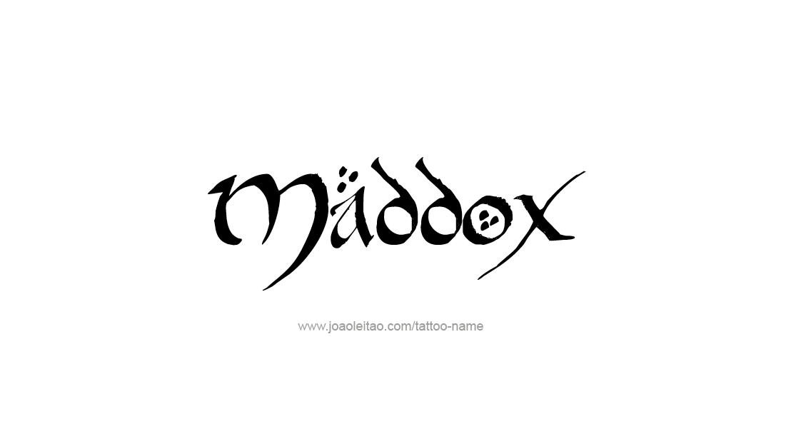 Tattoo Design  Name Maddox   