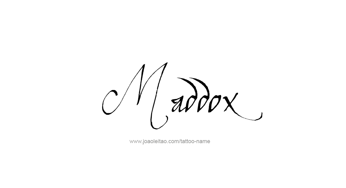 Tattoo Design  Name Maddox   