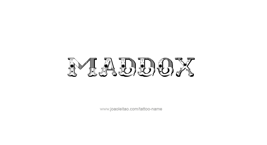 Tattoo Design  Name Maddox   