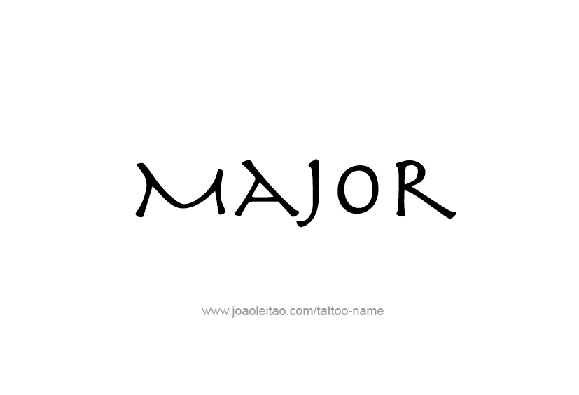 Tattoo Design  Name Major   