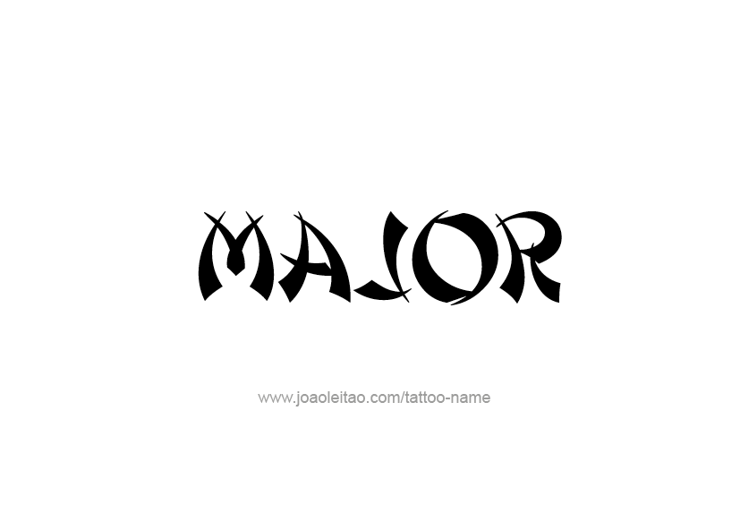 Tattoo Design  Name Major