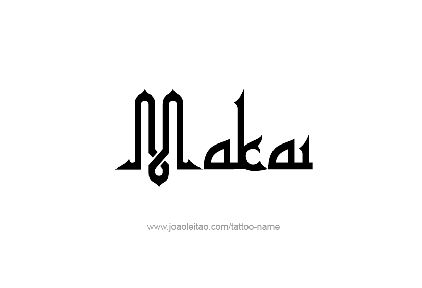 Tattoo Design  Name Makai   