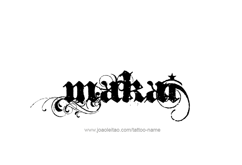 Tattoo Design  Name Makai   