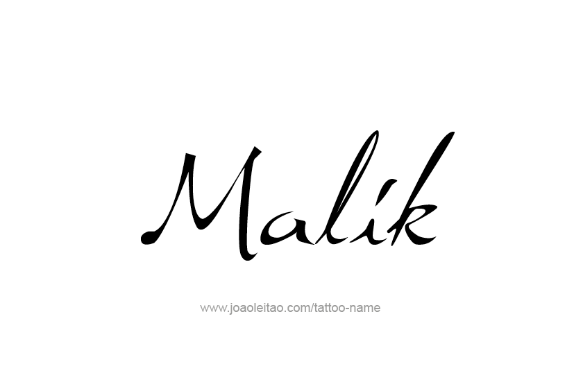 Tattoo Design  Name Malik   