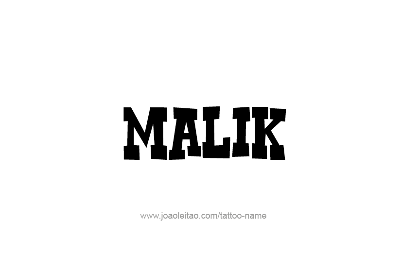 Tattoo Design  Name Malik   