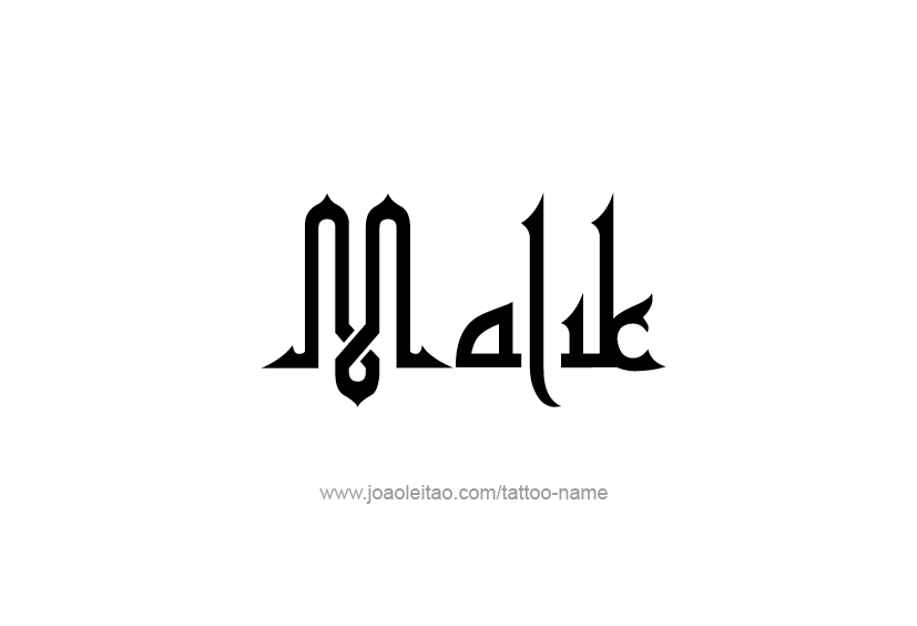 Tattoo Design  Name Malik   