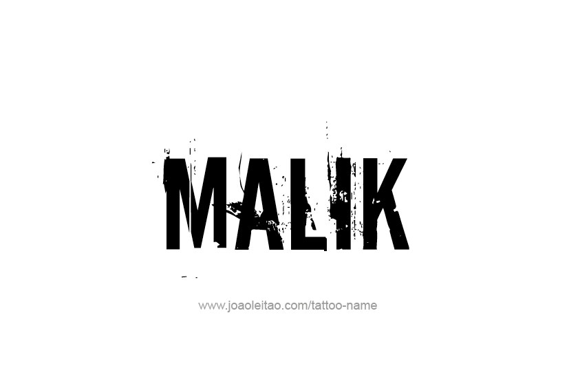 Tattoo Design  Name Malik   