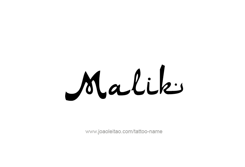 Tattoo Design  Name Malik   