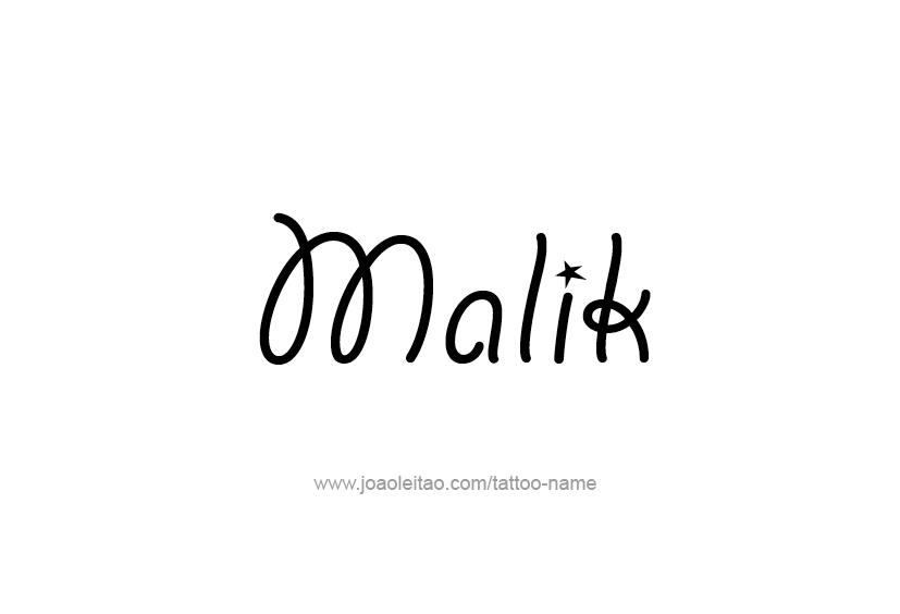 Tattoo Design  Name Malik   