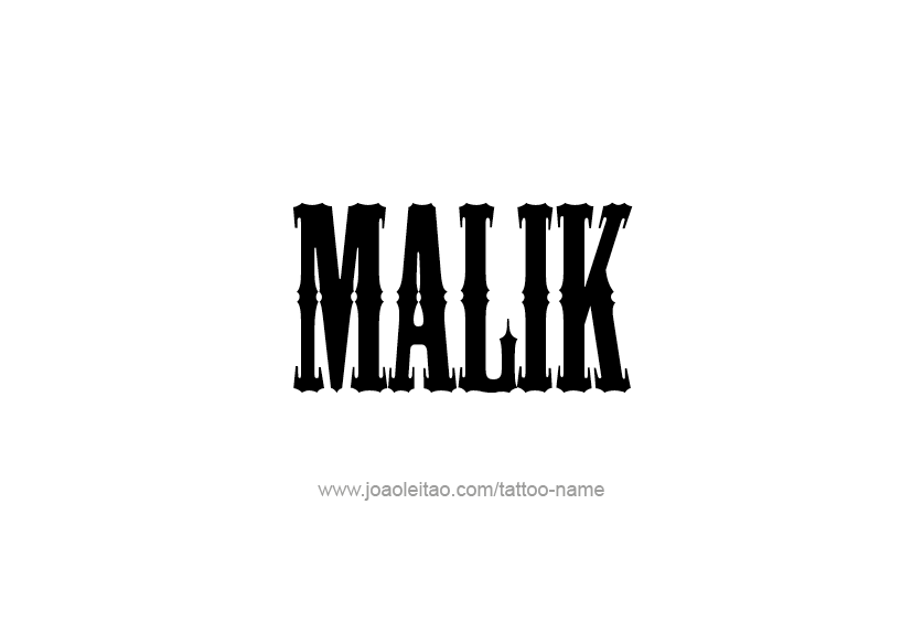 Tattoo Design  Name Malik   