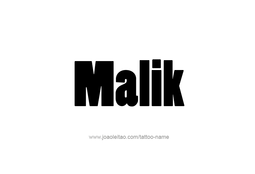 Tattoo Design  Name Malik   