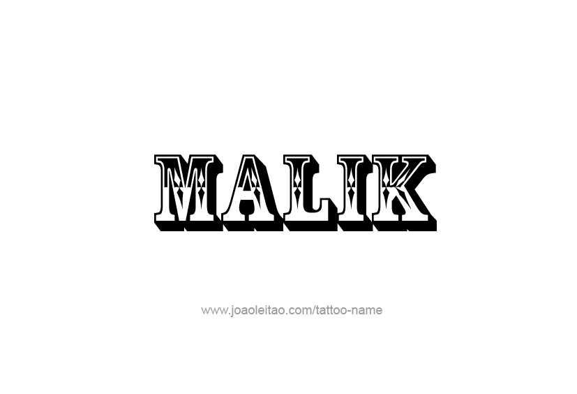 Tattoo Design  Name Malik   