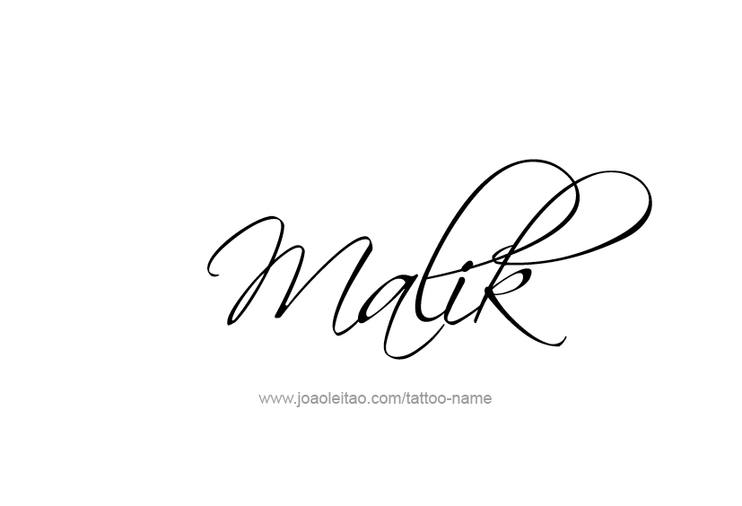 Tattoo Design  Name Malik   