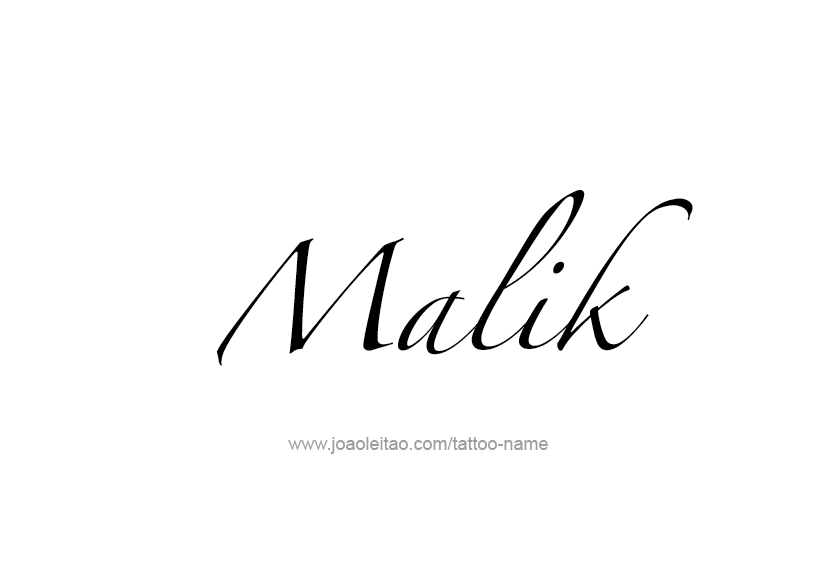 Tattoo Design  Name Malik   