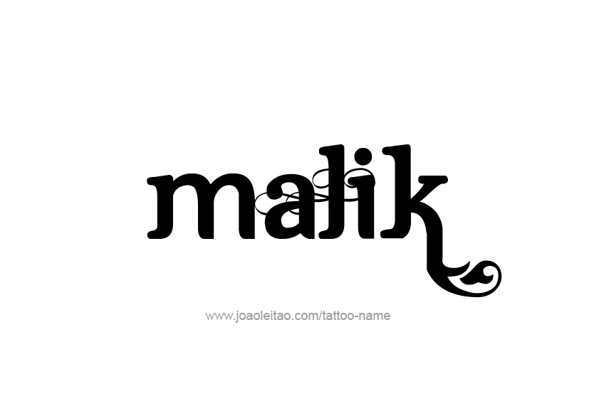 Tattoo Design  Name Malik   