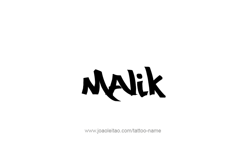 Tattoo Design  Name Malik   