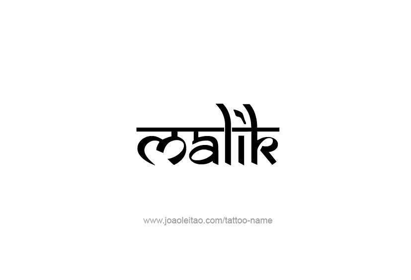 Tattoo Design  Name Malik   