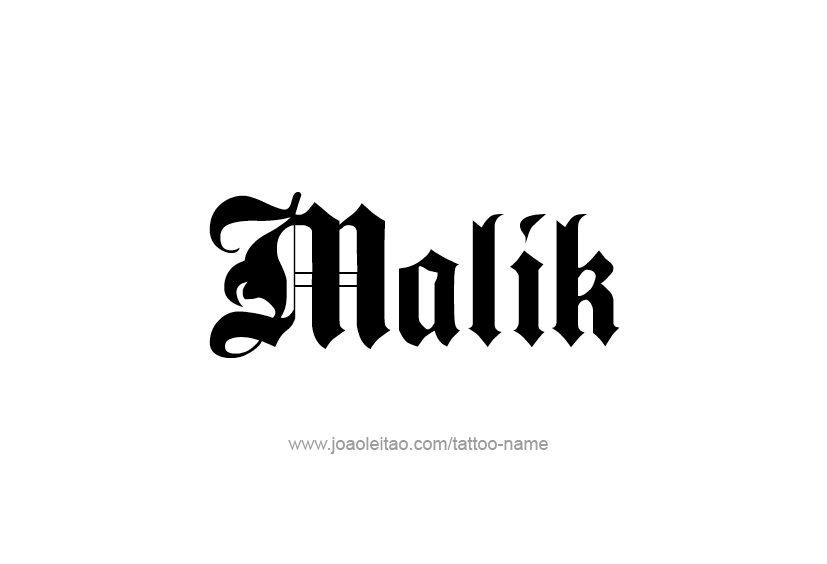 Tattoo Design  Name Malik   