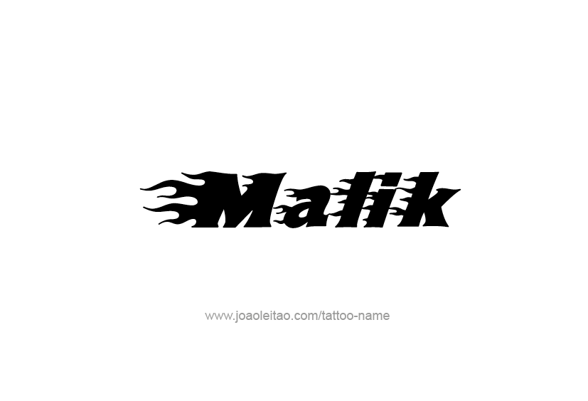 Tattoo Design  Name Malik   