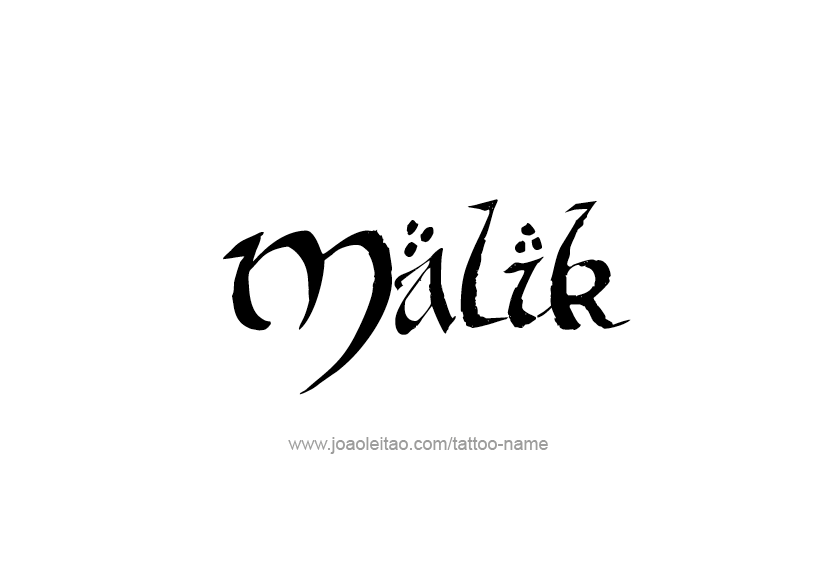 Tattoo Design  Name Malik   