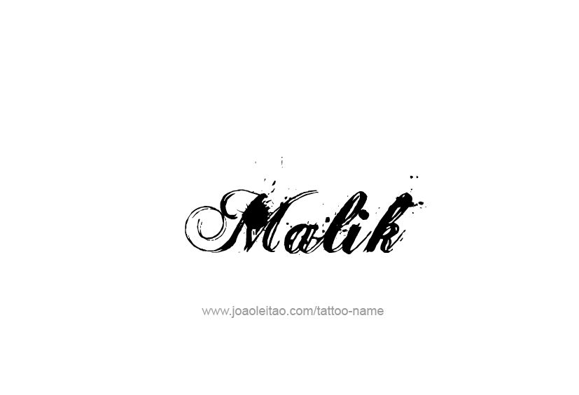 Tattoo Design  Name Malik   