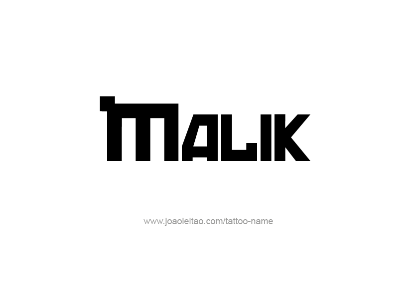 Tattoo Design  Name Malik   