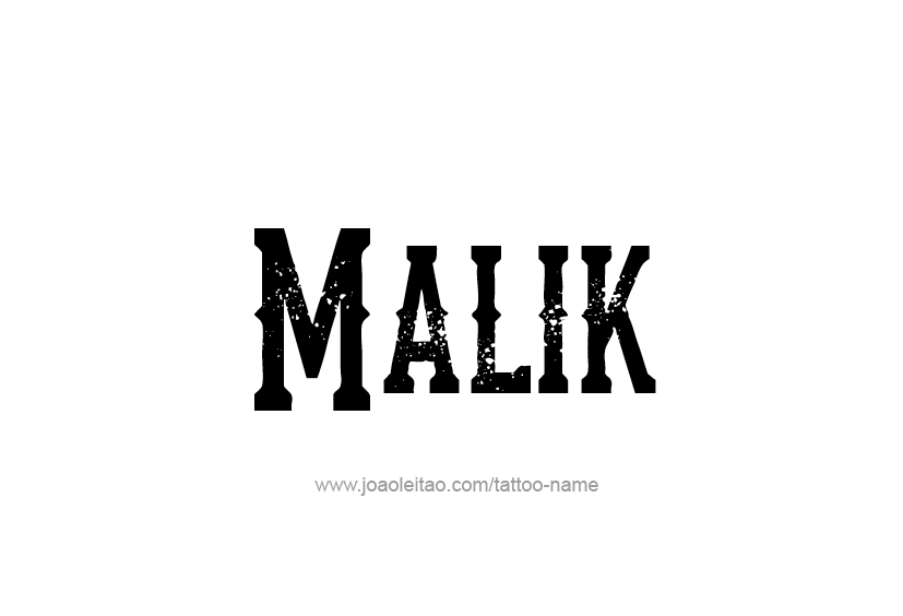 Tattoo Design  Name Malik   