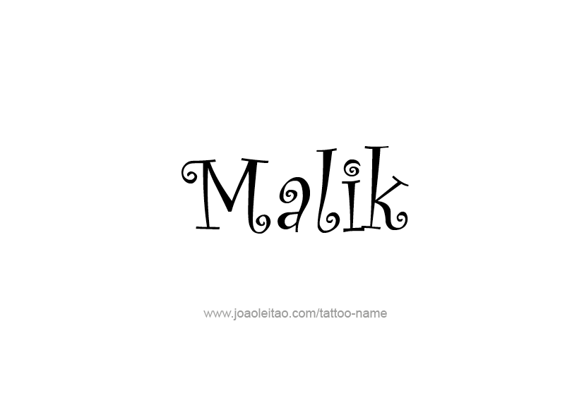 Tattoo Design  Name Malik   