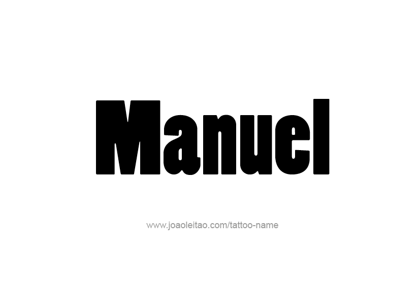 Tattoo Design  Name Manuel   