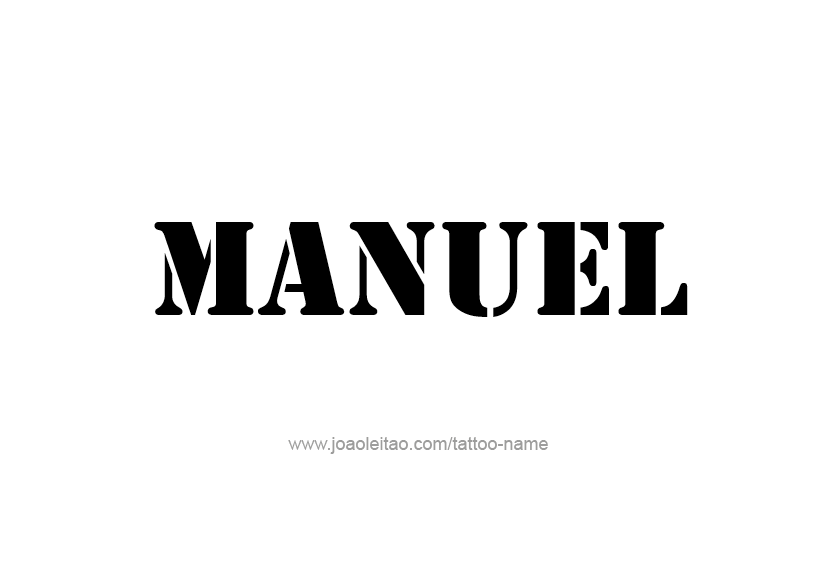 Tattoo Design  Name Manuel   