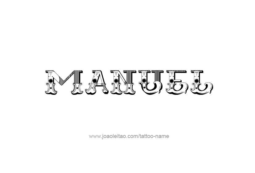 Tattoo Design  Name Manuel   