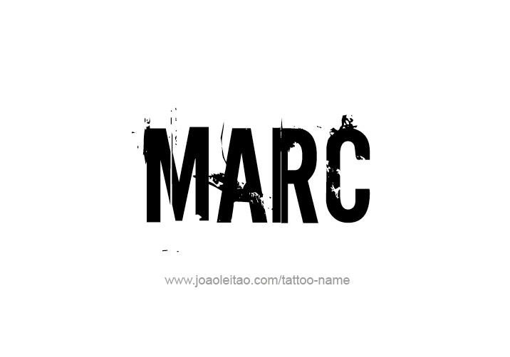 Tattoo Design  Name Marc   