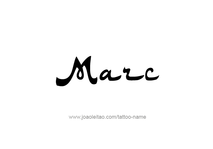 Tattoo Design  Name Marc   