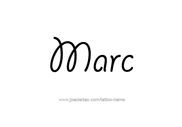 Tattoo Design  Name Marc   