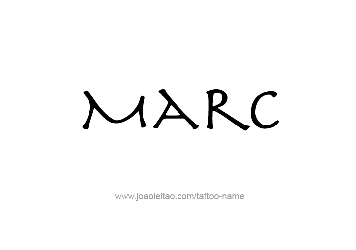 Tattoo Design  Name Marc   