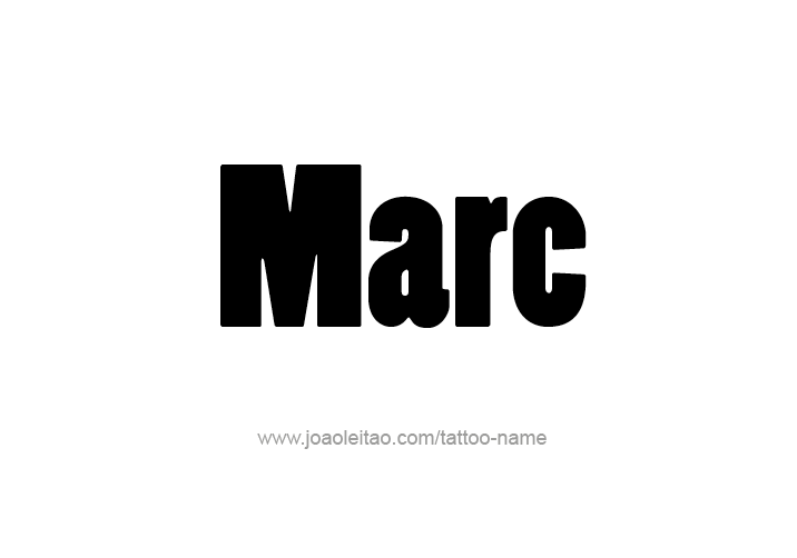 Tattoo Design  Name Marc   