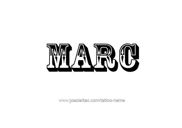 Tattoo Design  Name Marc   